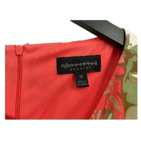 Connected Apparel Dress Size 10 Floral Sleeveless Dress with Back Zipper - Picture 4 of 6